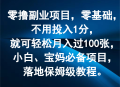 零撸的副业项目，零基础起步，无需投入一分钱，便能轻松实现月入过百张，堪称小白与宝妈的必备项目