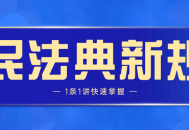 快速掌握民法典1条1讲的新规，让你掌握法律脉动