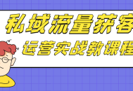 私域流量玩转实战,获客运营高效秘籍